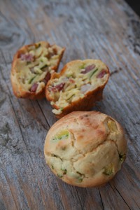 muffin prosciutto cotto, zucchine, ricotta